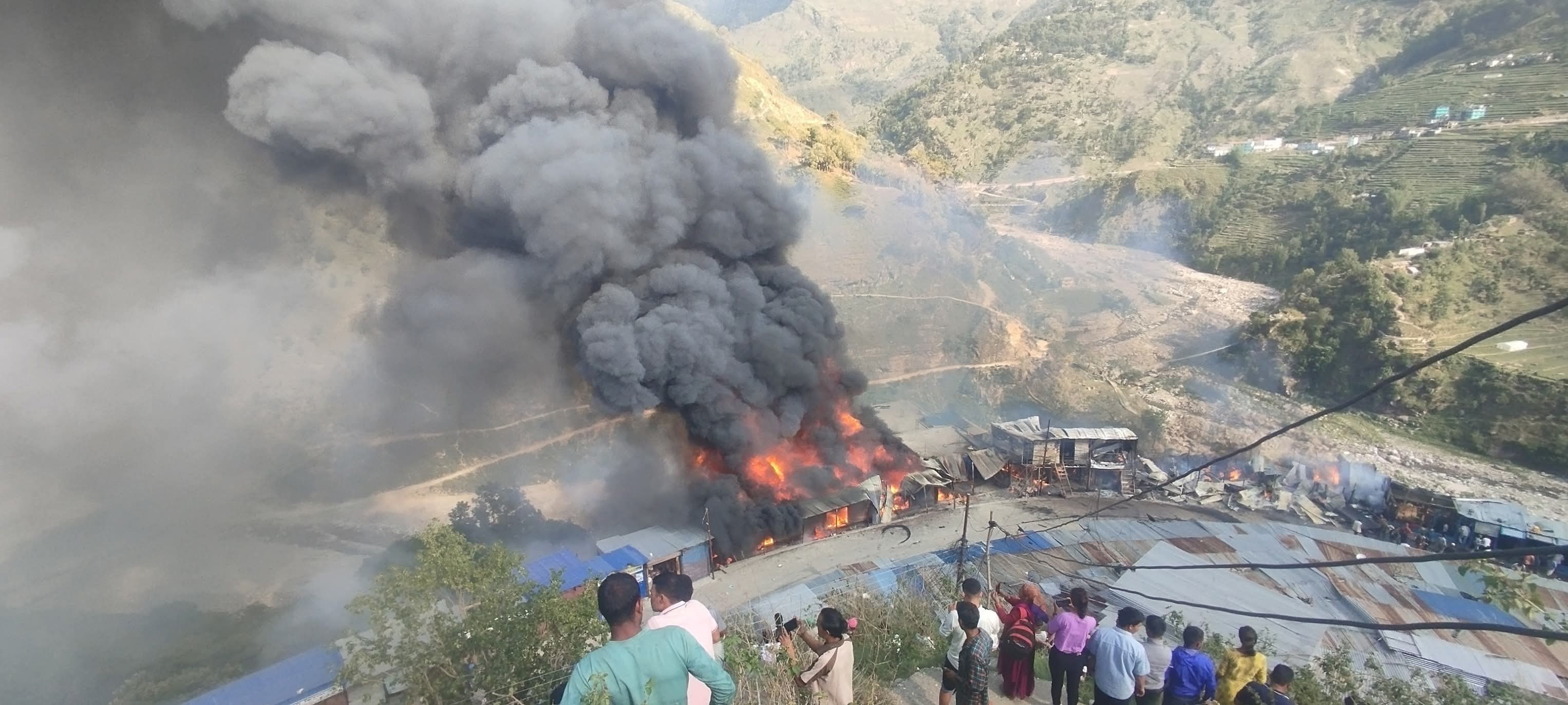 आगलागीबाट बाम्का बजारमा पौने नौ करोडको क्षति