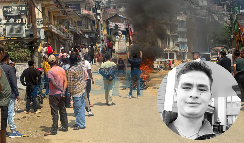 डडेल्धुरामा बजार र राजमार्ग बन्द, प्रहरीले नै कैदीबन्दीको हत्या गरेको आरोप
