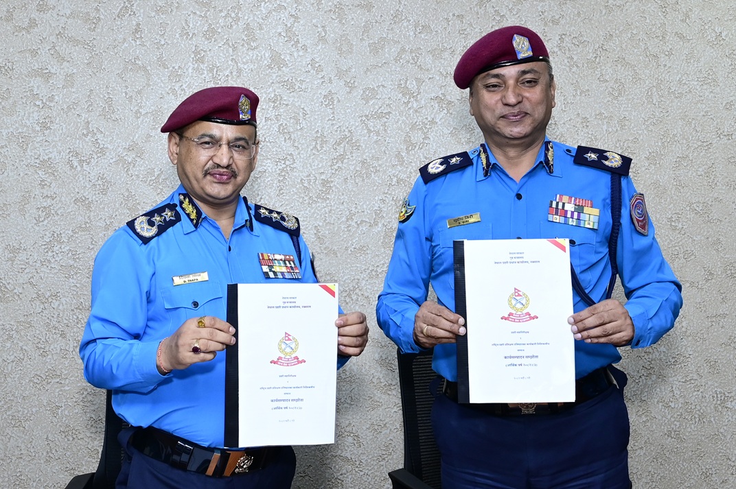 आइजिपी थापा र विभागीय प्रमुख तथा प्रदेश प्रहरी प्रमुखबीच कार्यसम्पादन सम्झौता