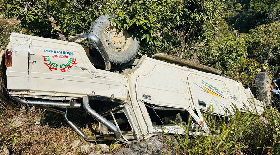 डोटीमा जिप दुर्घटना हुँदा एक महिलाको मृत्यु, तीन जना घाइते