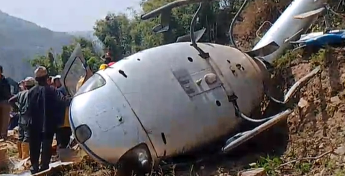 खोटाङमा हेलिकप्टर दुर्घटना