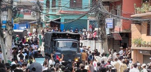 कर्फ्यु जारी भएको क्षेत्रमा सेना परिचालन