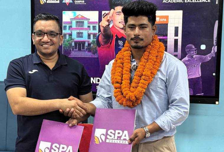 एसपीए कलेजद्वारा आफ्नै विद्यार्थीलाई ब्राण्ड एम्बासडर नियुक्त
